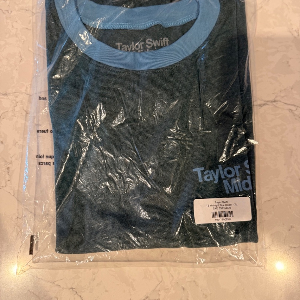 Taylor Swift Midnights Green Ringer T-Shirt Size XL NEW - Picture 2 of 2